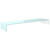 TV stolek / podstavec na monitor sklo zelený 120 x 30 x 13 cm 244149