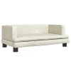Pelíšek pro psy krémový 80 x 45 x 30 cm samet 171900