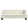 Pelíšek pro psy krémový 80 x 45 x 30 cm samet 171900