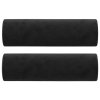 Dekorační polštáře 2 ks černé Ø 15 x 50 cm samet 349514