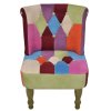 Francouzské křeslo patchwork textil 240809