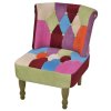 Francouzské křeslo patchwork textil 240809