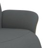 Polohovací křeslo s podnožkou tmavě šedé textil 356522