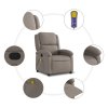 Masážní polohovací křeslo taupe textil 371771