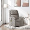 Masážní polohovací křeslo taupe textil 371771