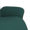 Polohovací křeslo s podnožkou tmavě zelené textil 356605