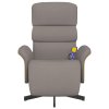 Masážní polohovací křeslo s podnožkou taupe textil 356618