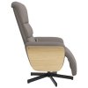 Masážní polohovací křeslo s podnožkou taupe textil 356618
