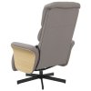 Masážní polohovací křeslo s podnožkou taupe textil 356618