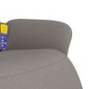 Masážní polohovací křeslo s podnožkou taupe textil 356618