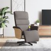 Masážní polohovací křeslo s podnožkou taupe textil 356618