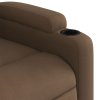 Masážní polohovací křeslo hnědé textil 372495