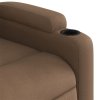 Polohovací křeslo hnědé textil 372483