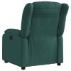 Polohovací křeslo tmavě zelené textil 373580
