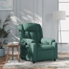 Polohovací křeslo tmavě zelené textil 373580