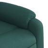 Elektrické zvedací polohovací křeslo tmavě zelené textil 3205346