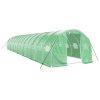 Skleník s ocelovým rámem zelený 42 m² 14 x 3 x 2 m 3188044