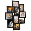 Kolážový fotorámeček na 10 obrázků (10 x 15 cm) černý MDF 332782