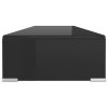 TV stolek / podstavec na monitor sklo černý 100x30x13 cm 244139