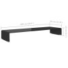 TV stolek / podstavec na monitor sklo černý 100x30x13 cm 244139