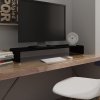 TV stolek / podstavec na monitor sklo černý 100x30x13 cm 244139