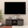 TV stolek šedý 110 x 30 x 40 cm masivní borové dřevo 809902