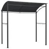 Grilovací altán 215 x 150 x 220 cm antracitový ocel 48603
