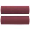 2místná pohovka s polštáři vínová 120 cm textil 3200819