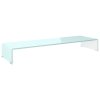 TV stolek / podstavec na monitor sklo zelený 100 x 30 x 13 cm 244147