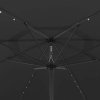 Zahradní slunečník s LED osvětlením 400 cm černý 312536
