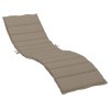 Poduška na lehátko taupe 200 x 70 x 3 cm oxfordská látka 314226