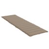 Poduška na lehátko taupe 200 x 70 x 3 cm oxfordská látka 314226