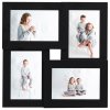 Kolážový fotorámeček na 4 obrázky (13 x 18 cm) černý MDF 332775