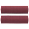 Dekorační polštáře 2 ks vínové Ø 15 x 50 cm textil 349507