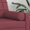 Dekorační polštáře 2 ks vínové Ø 15 x 50 cm textil 349507