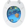 WC sedátka s víky 2 ks MDF podmořský motiv 3056408