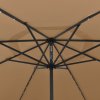 Zahradní slunečník s LED osvětlením 400 cm taupe 312533