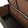 Zahradní úložný box z polyratanu 100 x 50 x 50 cm hnědý 46472