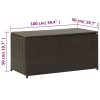 Zahradní úložný box z polyratanu 100 x 50 x 50 cm hnědý 46472