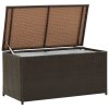 Zahradní úložný box z polyratanu 100 x 50 x 50 cm hnědý 46472