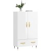 Skříň highboard lesklá bílá 69,5 x 31 x 115 cm kompozitní dřevo 828214