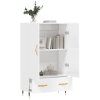 Skříň highboard lesklá bílá 69,5 x 31 x 115 cm kompozitní dřevo 828214