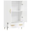 Skříň highboard lesklá bílá 69,5 x 31 x 115 cm kompozitní dřevo 828214