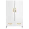 Skříň highboard lesklá bílá 69,5 x 31 x 115 cm kompozitní dřevo 828214