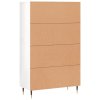 Skříň highboard lesklá bílá 69,5 x 31 x 115 cm kompozitní dřevo 828214