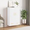 Skříň highboard lesklá bílá 69,5 x 31 x 115 cm kompozitní dřevo 828214