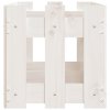 Vyvýšený záhon plotový design bílý 150x30x30 cm masiv borovice 832488