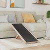 Rampa pro psy šedá 100 x 40 cm masivní jedlové dřevo 172417
