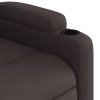 Polohovací křeslo tmavě hnědé textil 372484