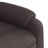 Polohovací křeslo tmavě hnědé textil 373579